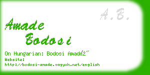 amade bodosi business card